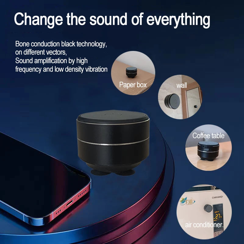 Bone Conduction Speaker Vibration Stereo Audio Digital TWS Wireless Smallest Speakers Dropshipping Mini Portable Metal Speaker